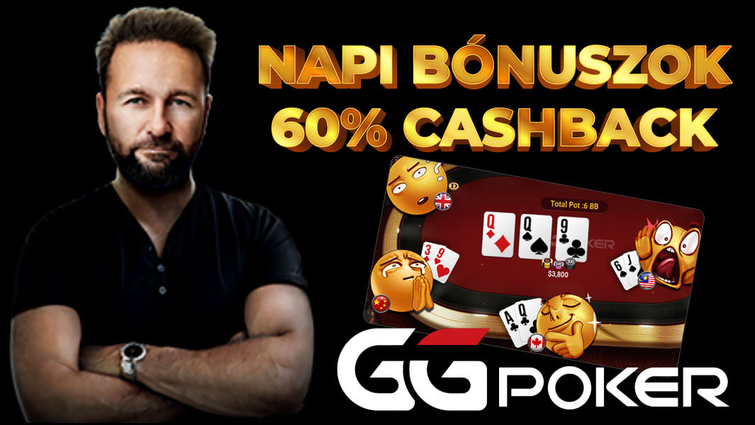 GGPoker Online Póker, cashback, pókerasztal, póker kártyák, daniel negreanu