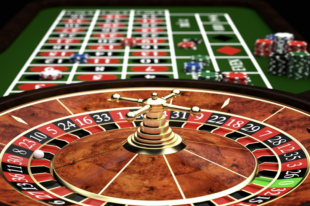 online casino, rulett asztal