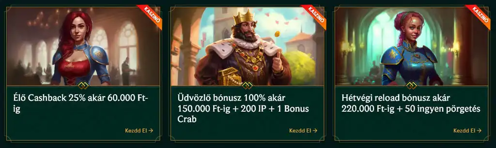 casinia, promociok, bonuszok