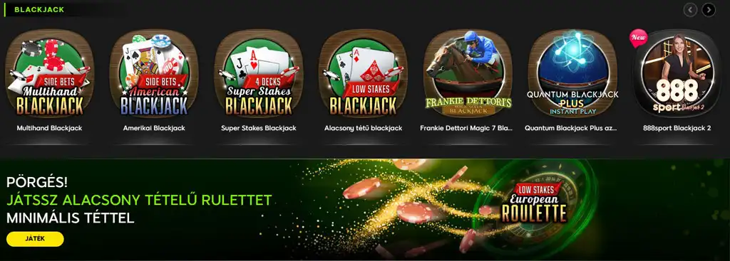 888casino asztali játék