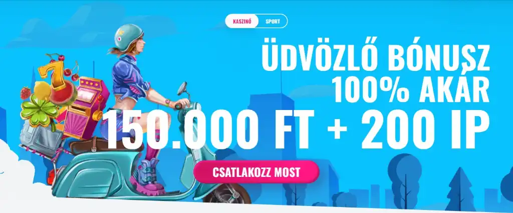 OhMySpins kaszinó, üdvözlő bónusz