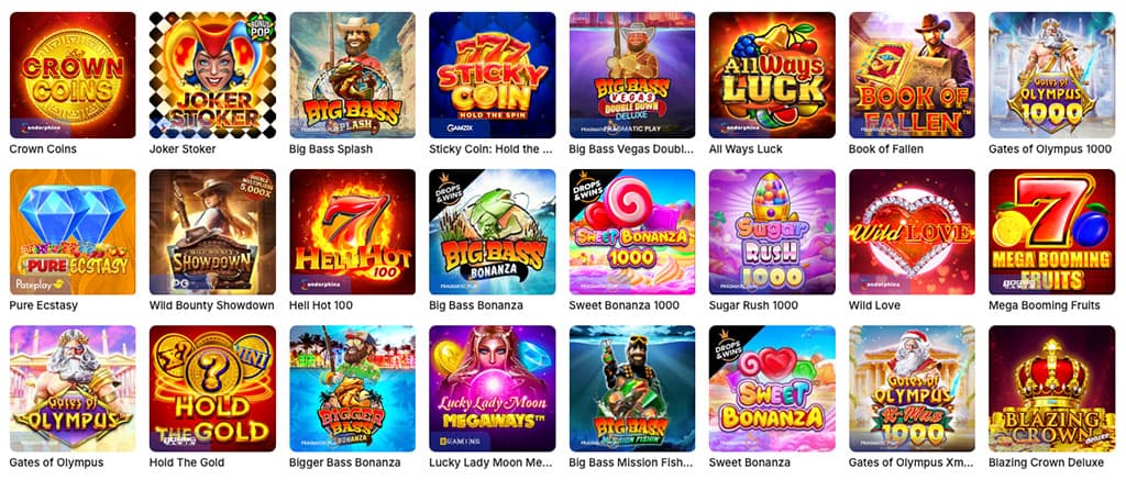 nyerőgépek, online játékok, játékkínálat, ice casino