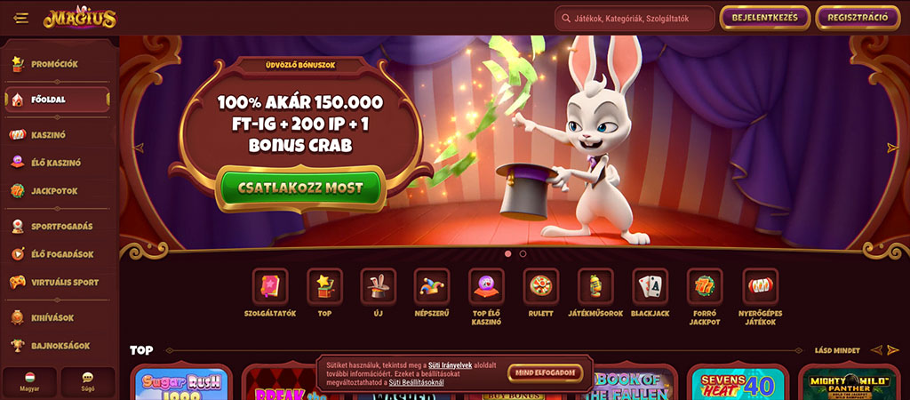 Magius Casino, online kaszinó, játékok, nyerőgépek, élő kaszinó, promóciók, üdvözlő bónusz, szórakozás, csatlakozz most