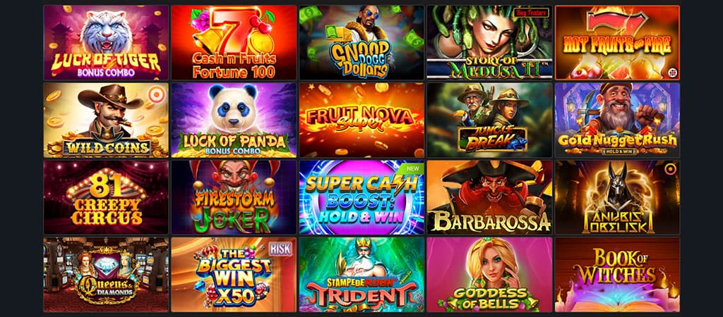 nyerőgépek, online kaszinó játékok, Luck of Tiger, Medusa, Book of Witches, jackpot, bónusz, pörgetés, szórakozás, nyeremény