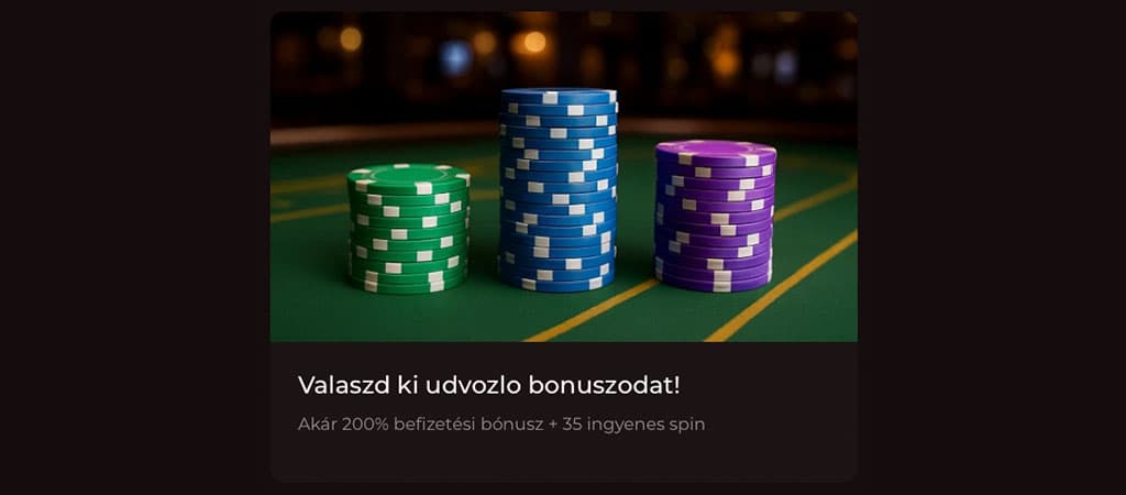 kaszinó zsetonok, zöld, kék, lila, játékasztal, üdvözlő bónusz, befizetési bónusz, ingyenes pörgetés, online kaszinó ajánlat