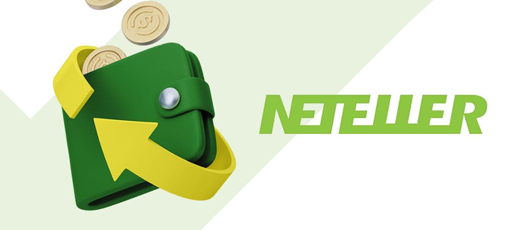 Neteller logó, zöld pénztárca, sárga nyíl, pénzérmék, digitális fizetés, online pénztárca, e-pénz, pénzügyi tranzakció