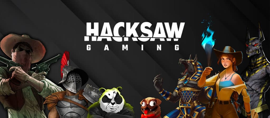 slot játékok, Hacksaw Gaming, videojáték, szerencsejáték, online játékfejlesztő, karakterek, cowboy, gladiátor, panda