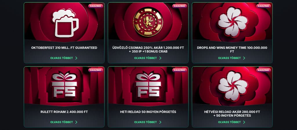 Bonuszok, Hétvégi Reload bonus, online casino, kinbet