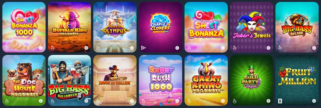 Miki kaszinó nyerőgépek, slot játékok, Sweet Bonanza, Buffalo King, Big Bass Splash, Sugar Rush, Fruit Million, szerencse