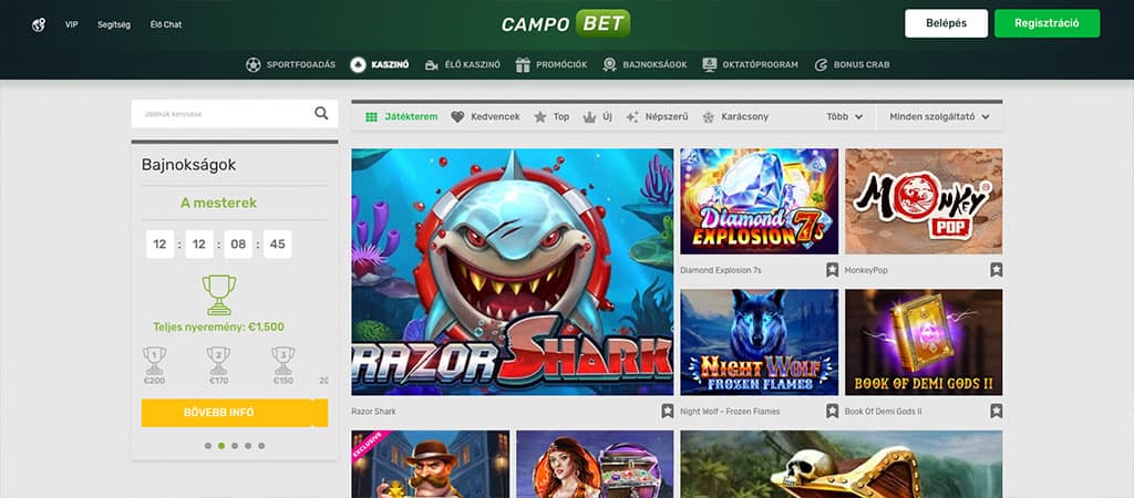 Campobet, online casino, kaszinó játékok