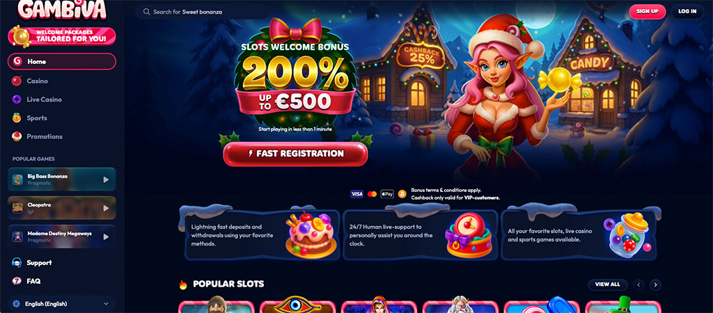 Gambiva Casino, welcome bonus, online kaszinó