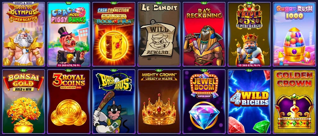 Játékkínálat az Alf Casino online játékteremben
