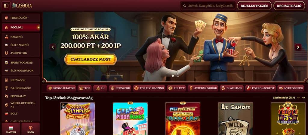 Casoola Casino, pörögj rá a legjobb nyereményekre 