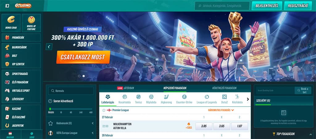 Golisimo Casino, rúgj labdába a nyereményekért