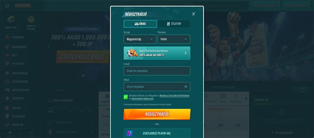 KYC ellenőrzés magyar játékosok körében, regisztráció