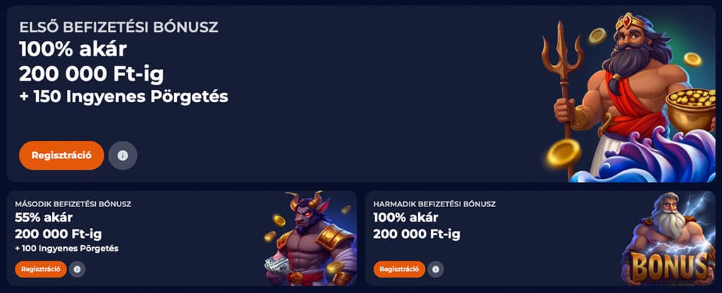 Reload Bónusz vasárnaponként, befizetési bónusz