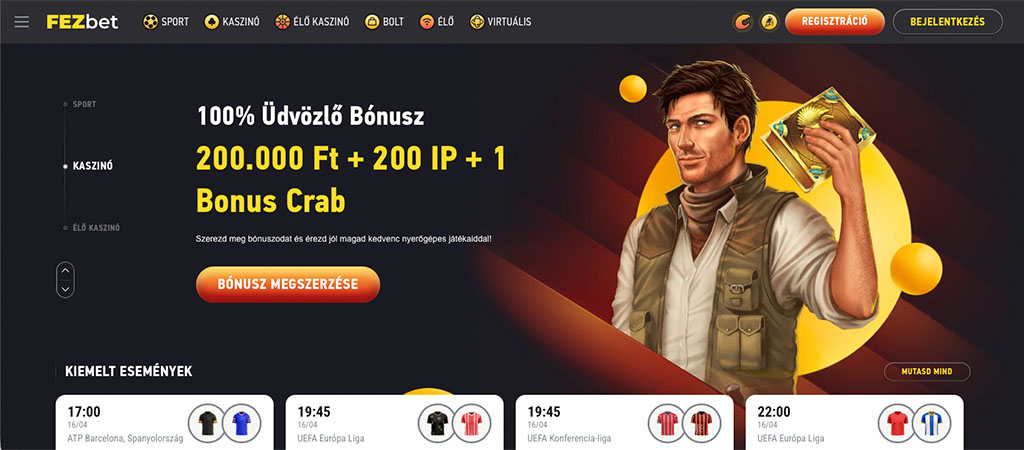 Fezbet kaszinó, online kaszinó, élő kaszinó