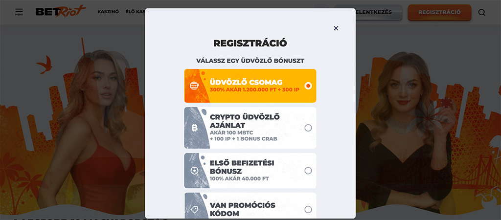 Betriot Casino, register, online kaszinók, bónuszok és nyerőgépek