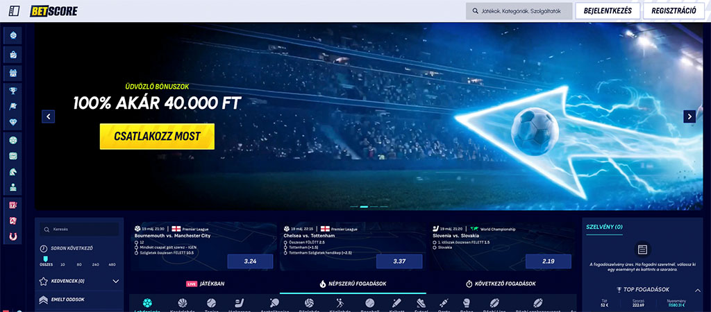 Betscore kaszinó, ahol próbára teheted a szerencséd
