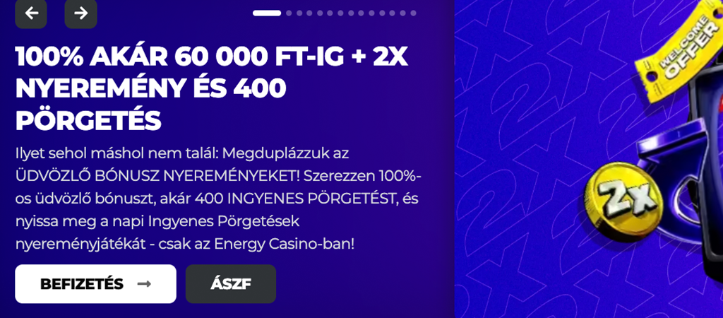 EnergyCasino, regisztráció legfontosabb feltételei
