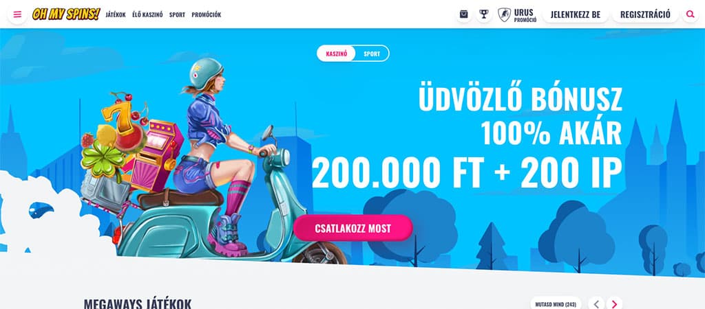 OhMySpins Casino, szerencsejáték, sportfogadás