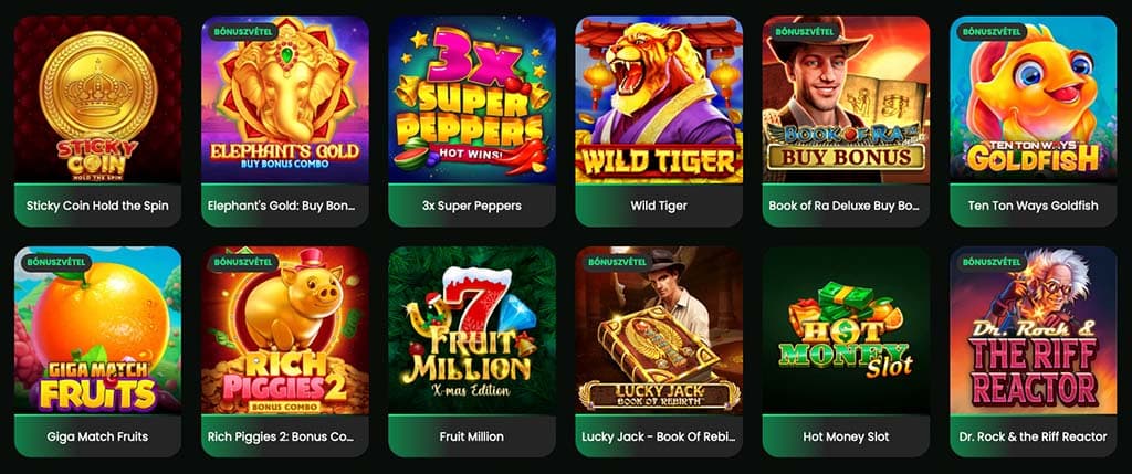 Zip Casino üdvözlő bónusz, slot, kaszinó játékok