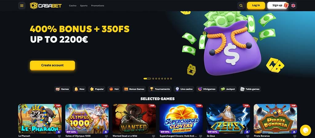 CasaBet Casino, bonus, online casino, mobil kaszinó