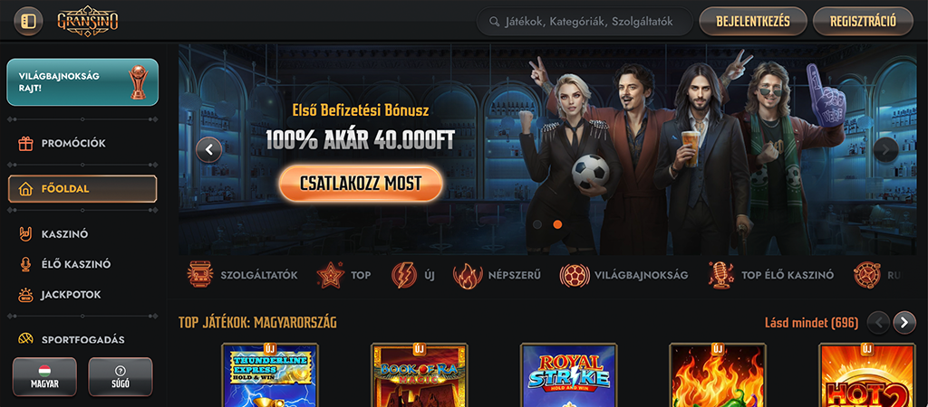 Gransino Casino, szerencsejáték, online kaszinó