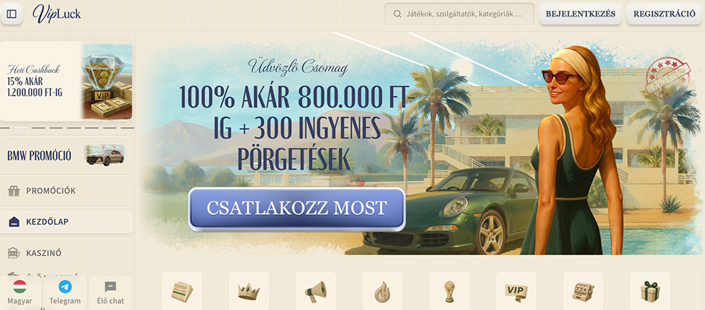 VipLuck Casino, avagy a merészeké a szerencse, online casino