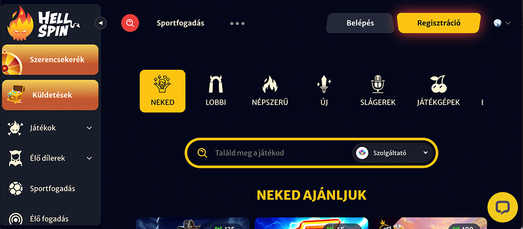 Hellspin Casino, online kaszinó, mobil kaszinó