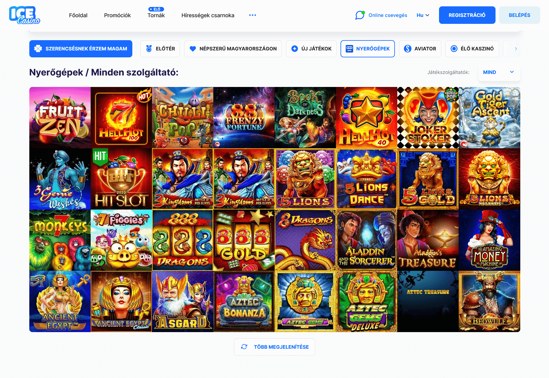 Ice Casino, slots, games