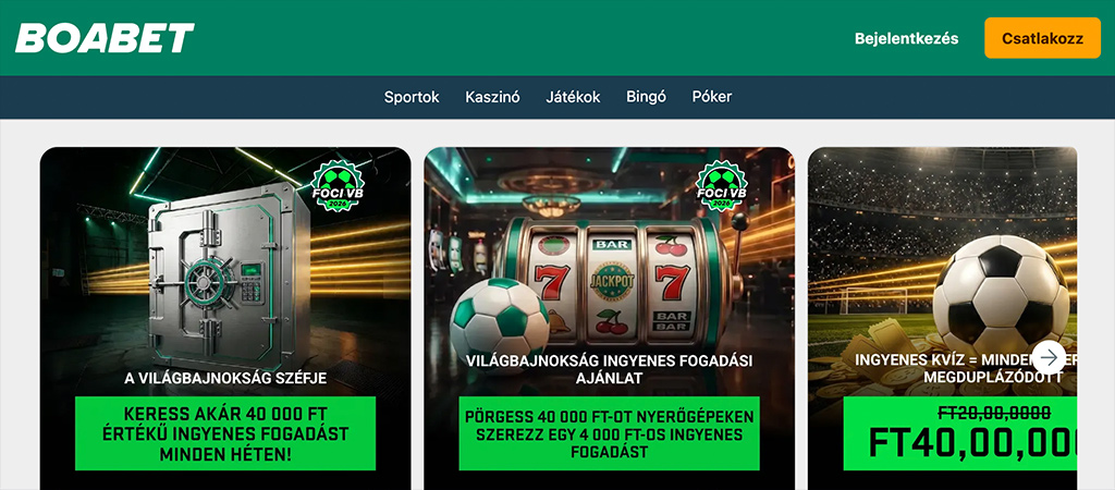 BoaBet Casino, valódi nyeremények, mobil kaszinó