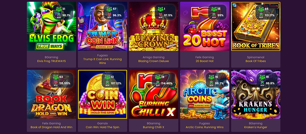 Bizzo Casino nyerőgépei, slotok, online casino