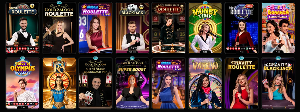 Revolution Casino játékkínálata, élő kaszinó