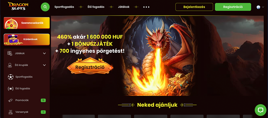 DragonSlots, online casino, bónusz játék