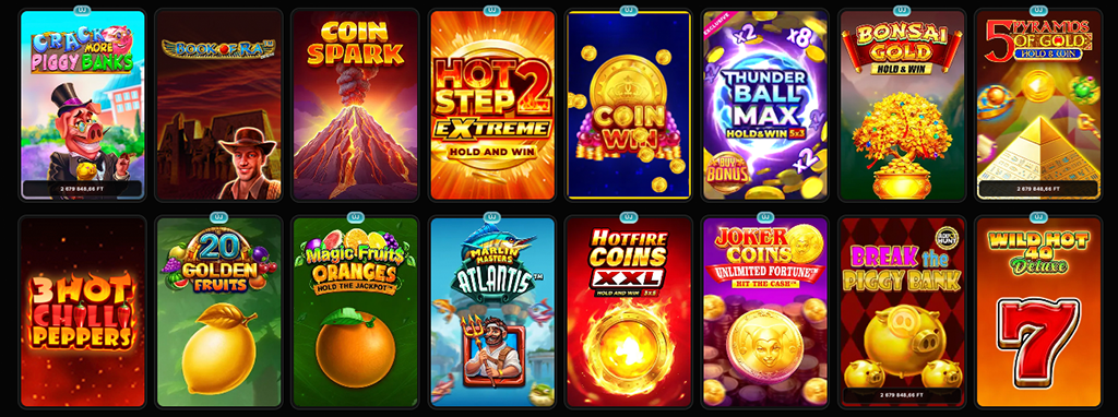 online kaszinó, nyerőgépes játékok, slot