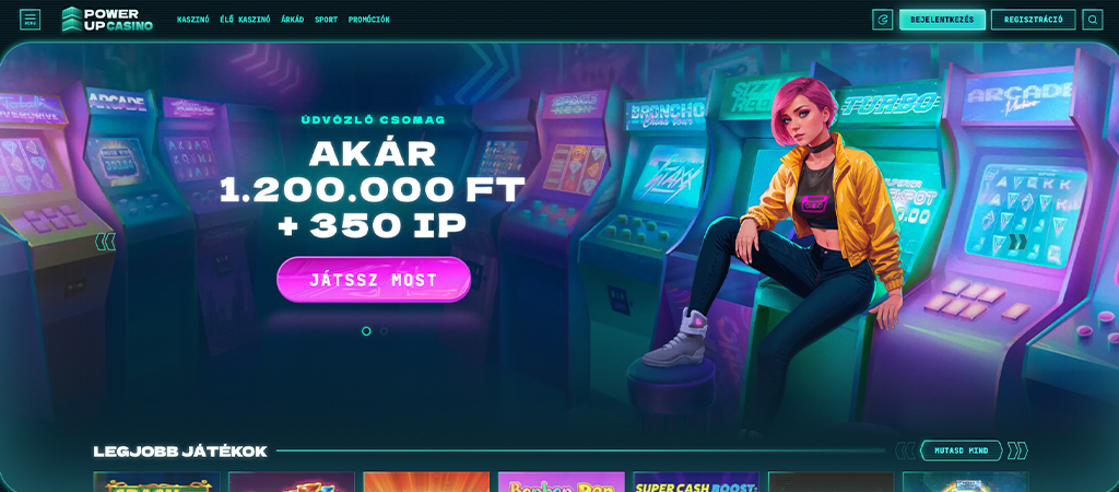 PowerUp Casino, online kaszinó, élő kaszinó