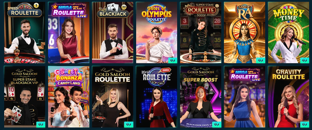 PowerUp kaszinó játékok, blackjack, roulette