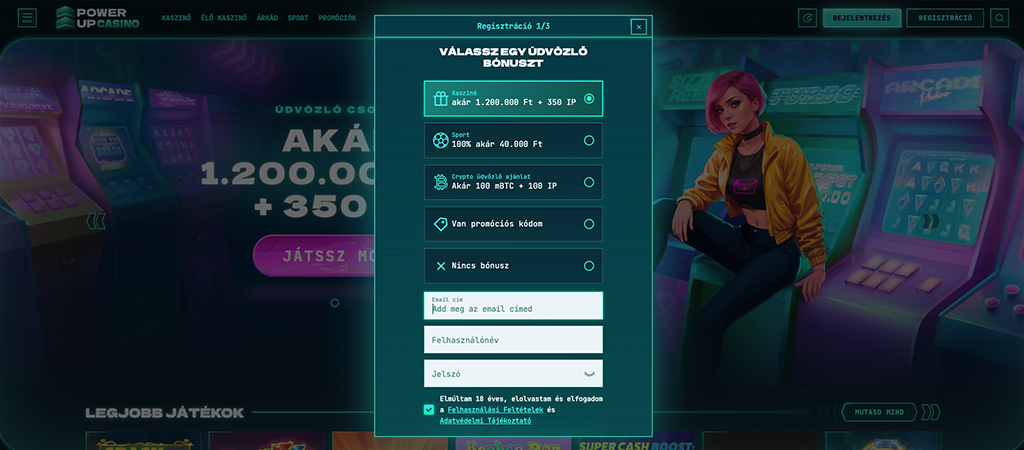 Regisztráció, mobil casino, online kaszinó