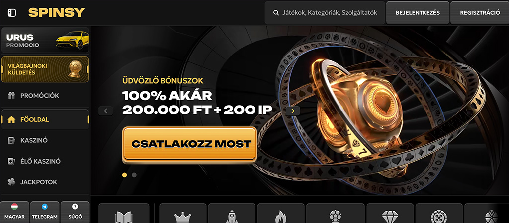 Spinsy Casino, üdvözlő bónusz, mobil kaszinó
