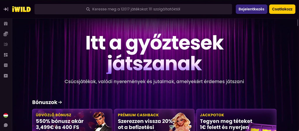 Iwild Casino, online kaszinó, szerencsejáték
