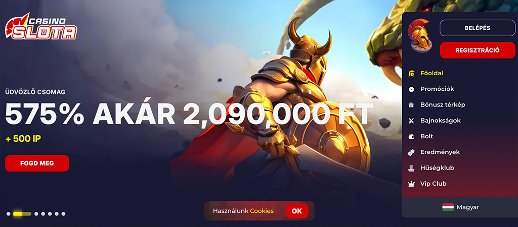 Slota Casino, ingyenes pörgetések és extra bónuszok