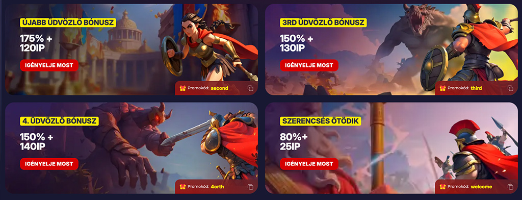 Slota Casino üdvözlő bónusz, promóciók és VIP program