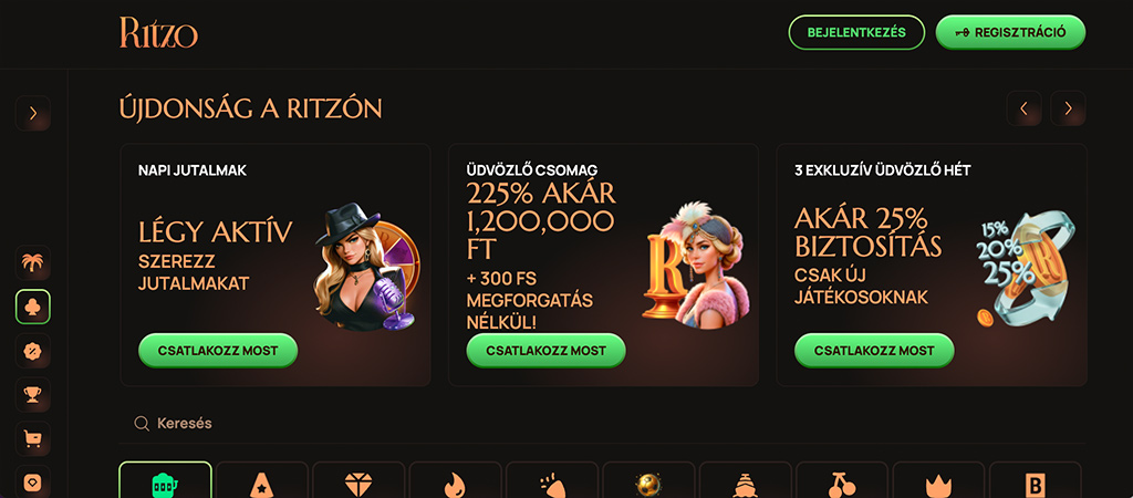 Ritzo Casino, újdonság a ritzon, mobil kaszinó