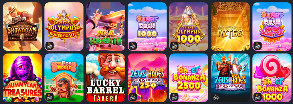 Martin Casino, elérhető játékfelhozatal, slot