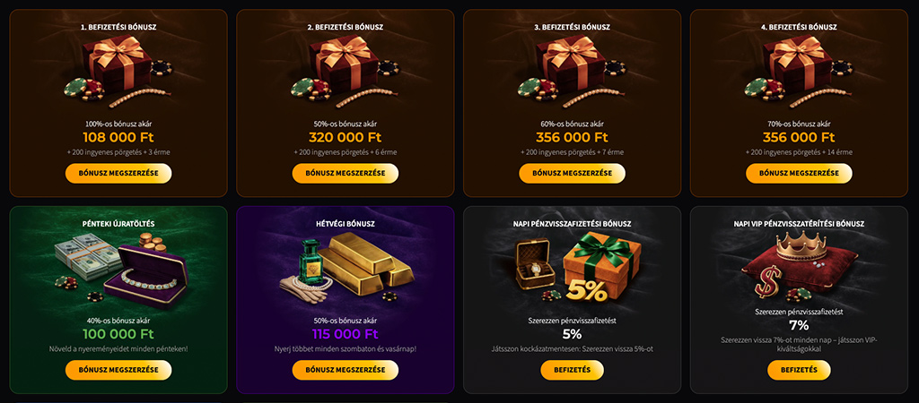 Üdvözlő bónusz, promóciók és VIP-program, wild chance
