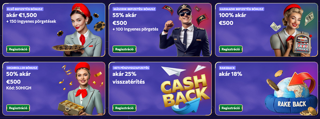 Winairlines casino, befizetés nélküli bónusz