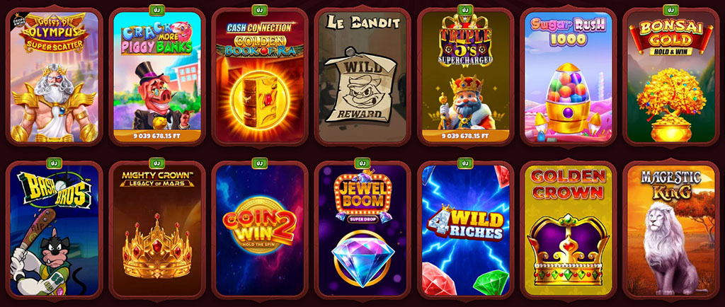 Casino nyerőgépek és élő kaszinó játékok, slot