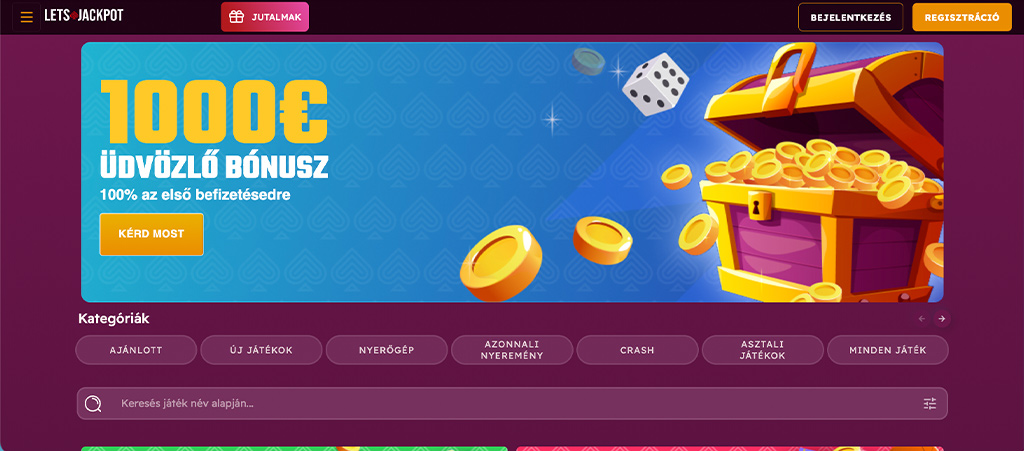 Letsjackpot Casino, online kaszinó, mobil casino