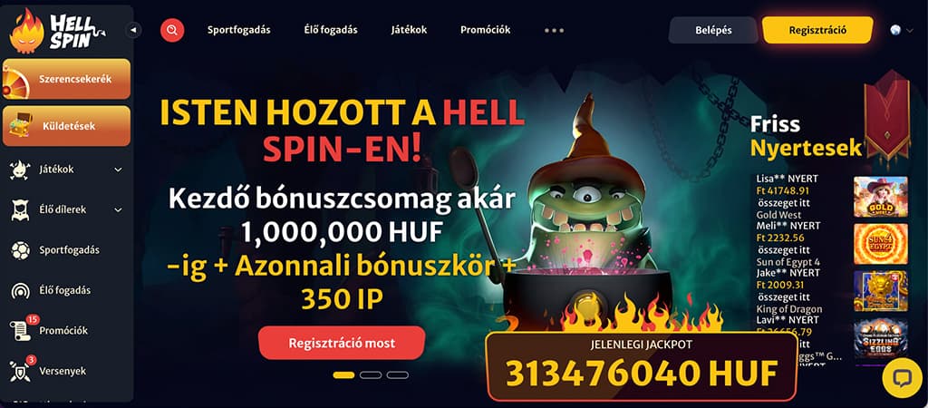Hellspin Casino, online kaszinó, mobil kaszinó